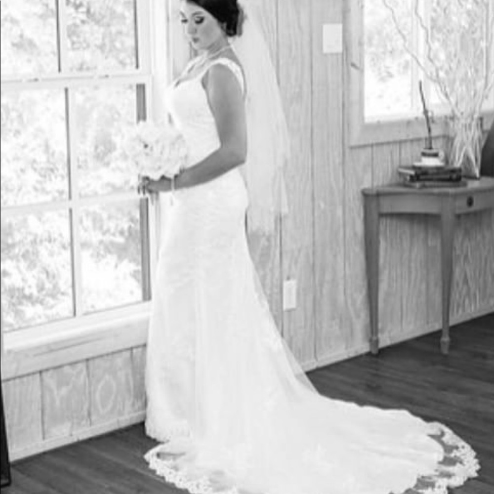 David’s Bridal wedding gown